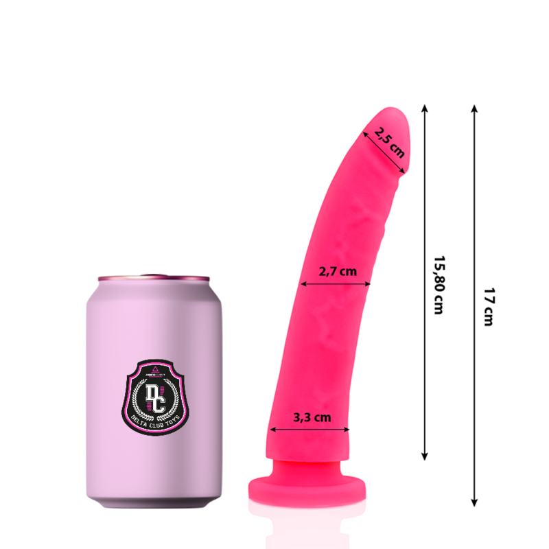 Dildo in Silicone Medicale Delta Club — 17 cm, Rosa