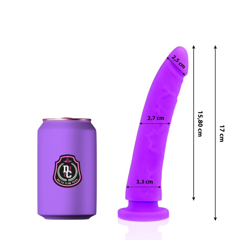 Dildo in Silicone Medicale Delta Club — 17 cm, Lilla
