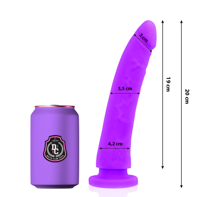 Dildo in Silicone Medicale Delta Club — 20 cm, Lilla