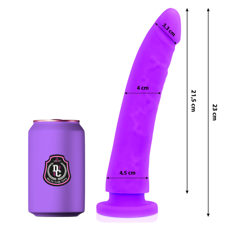Dildo in Silicone Medicale Delta Club — 23 cm, Lilla