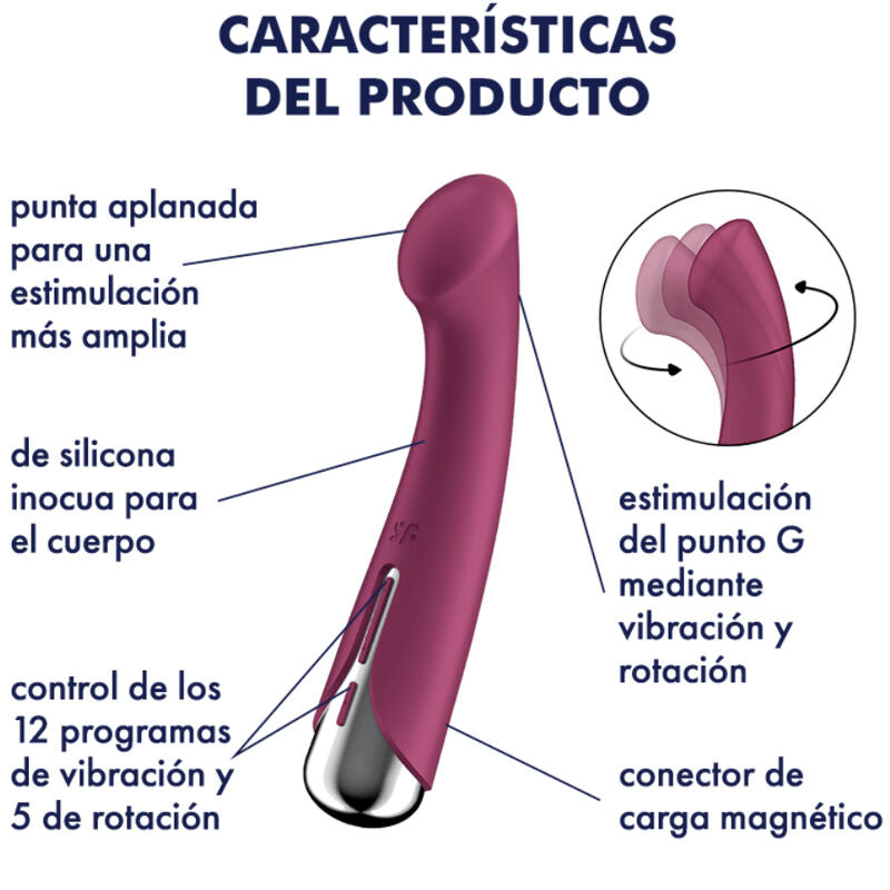 Vibratore Punto G Rotante Satisfyer Spinning G-Spot 1 — Rosso