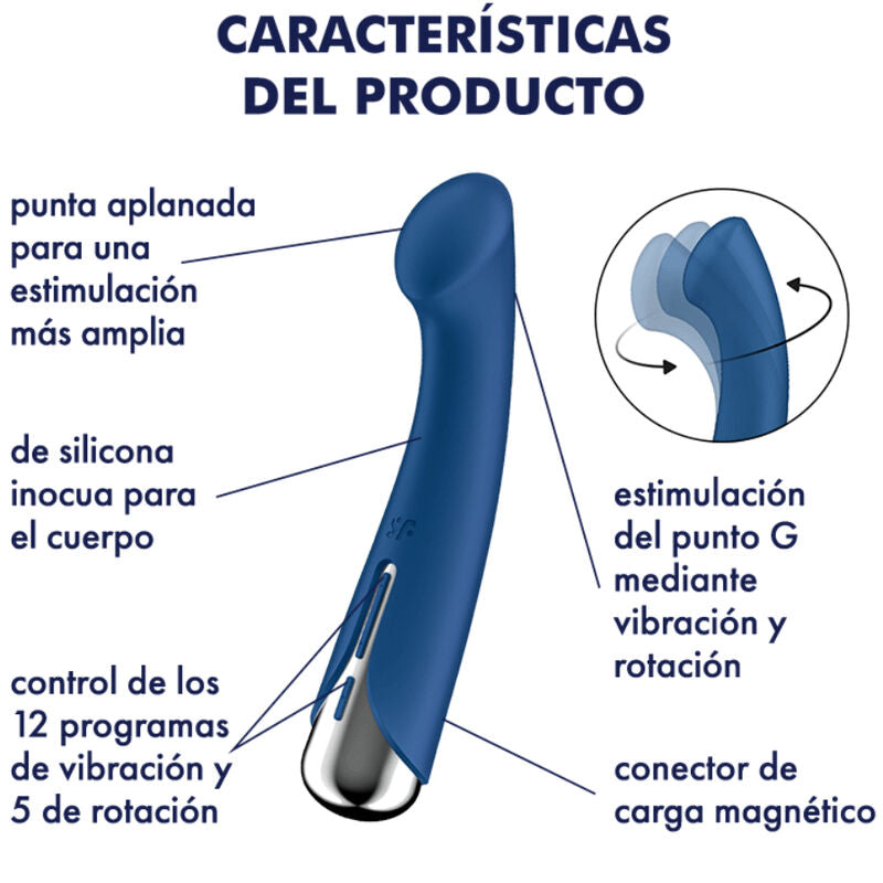 Vibratore Punto G Rotante Satisfyer Spinning G-Spot 1 — Blu