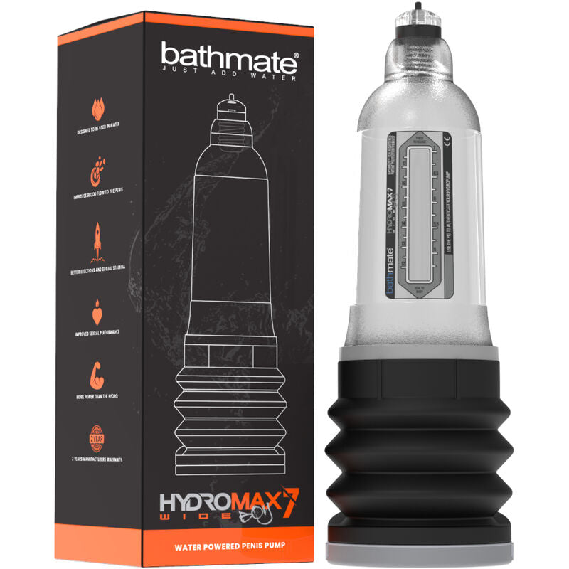 Pompa Pene per Circonferenza Bathmate Hydromax X30 Wide Boy — Trasparente