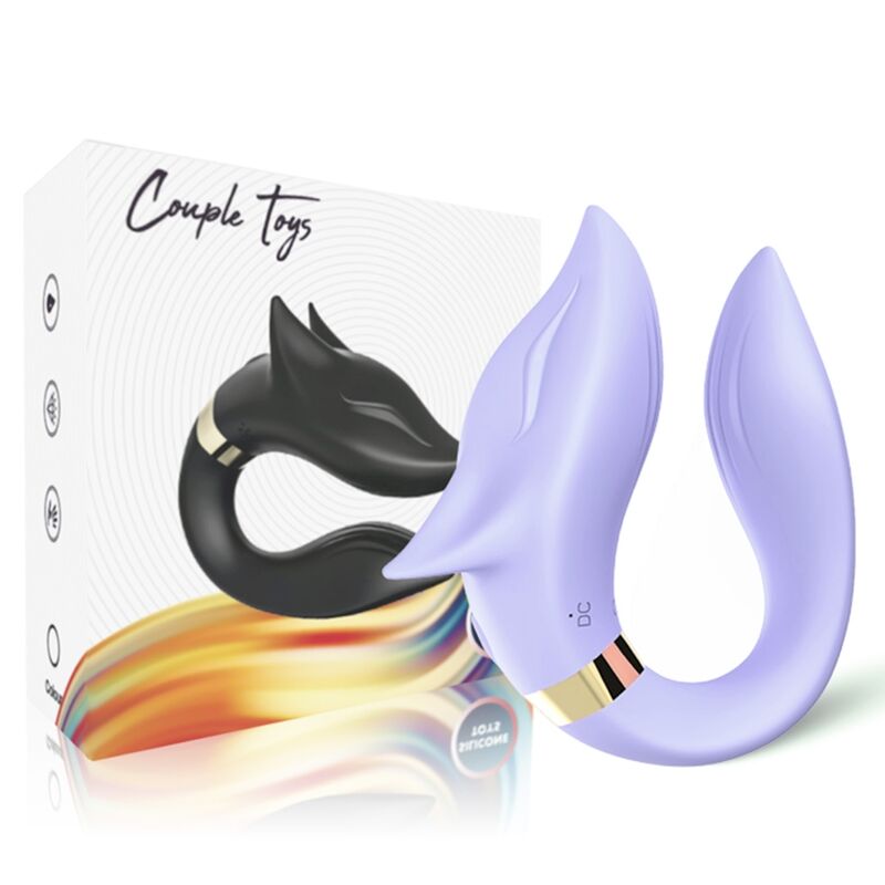 Vibratore di Coppia Telecomandato Armony Fox — Silicone, Viola