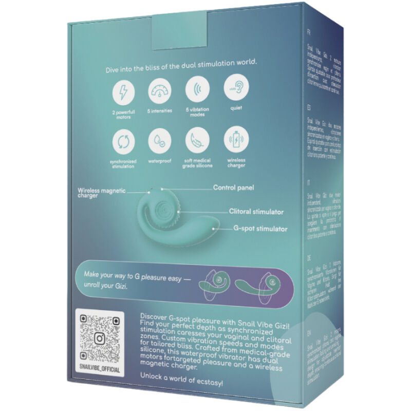 Vibratore Rabbit Punto G Snail Vibe Gizi — Doppia Stimolazione
