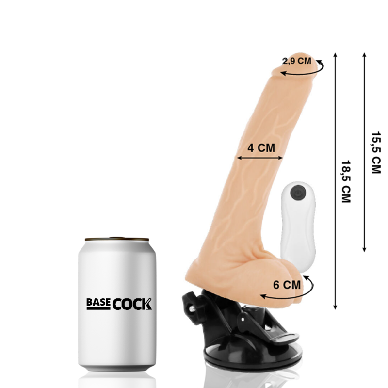 Dildo Realistico Vibrante Flessibile Basecock — 18.5 cm