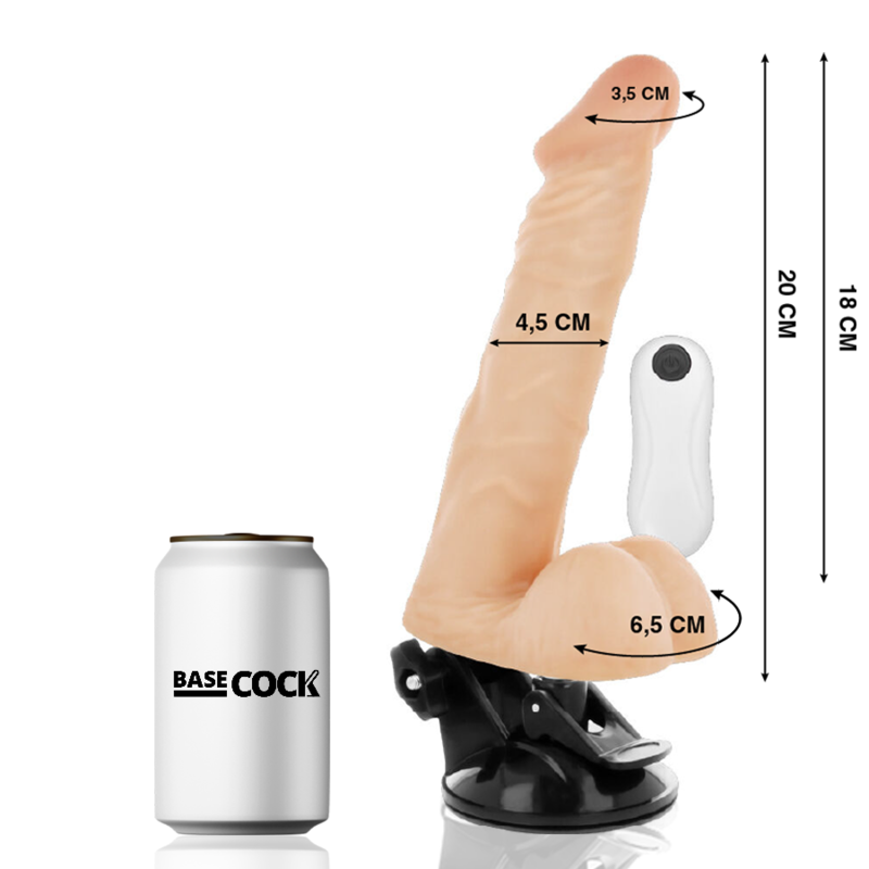 Dildo Realistico Vibrante Flessibile Basecock — 20 cm