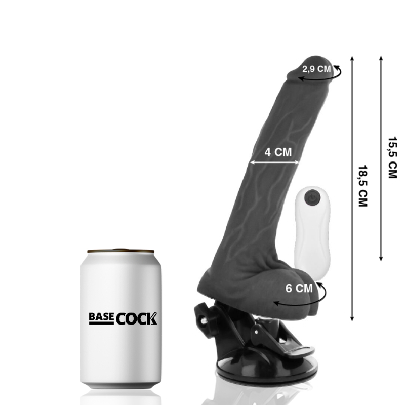 Dildo Realistico Vibrante Flessibile Basecock — 18.5 cm
