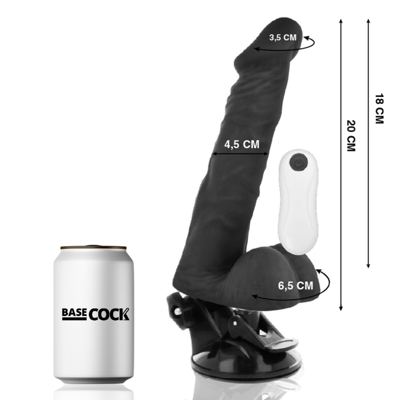 Dildo Realistico Vibrante Telecomandato Basecock — 20 cm