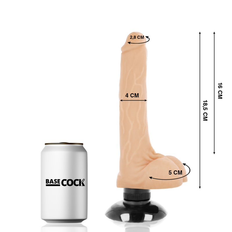 Dildo Realistico Vibrante Basecock — 18.5 cm
