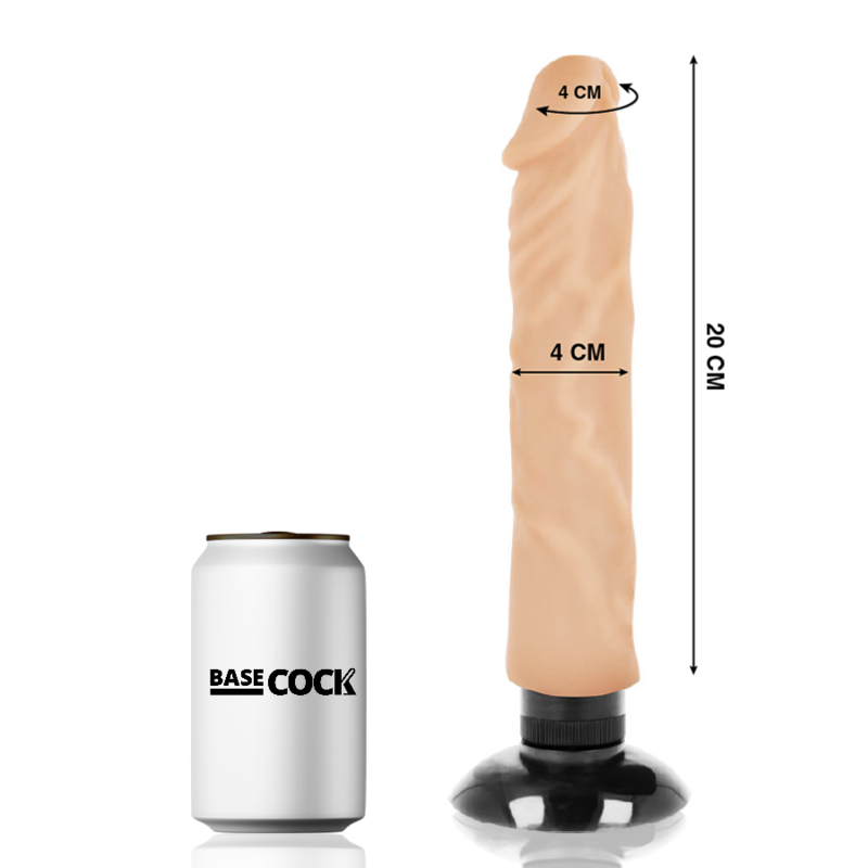 Dildo Realistico Vibrante Basecock 2-in-1 — 20 cm