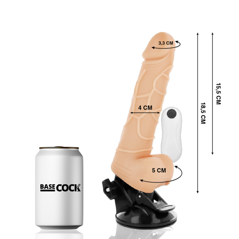 Dildo Realistico Vibrante Telecomando Basecock — 18,5 cm