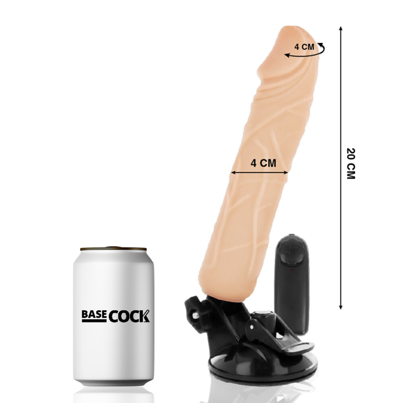 Dildo Realistico Vibrante con Telecomando Basecock — 20 cm