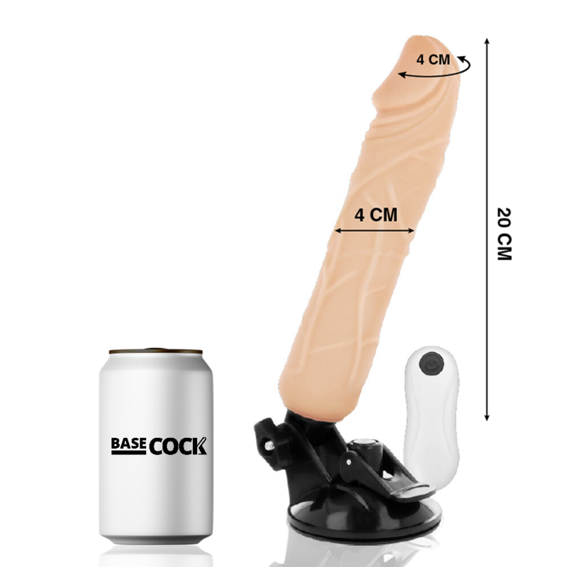 Dildo Realistico Vibrante con Telecomando Basecock — 20 cm