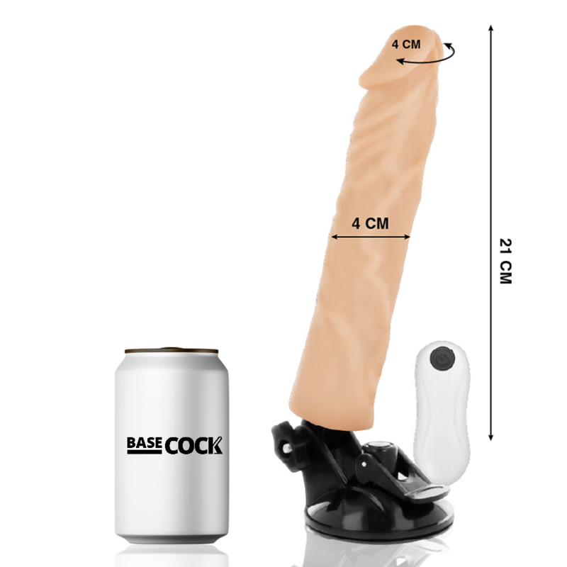 Dildo Realistico Vibrante con Telecomando Basecock — 21 cm