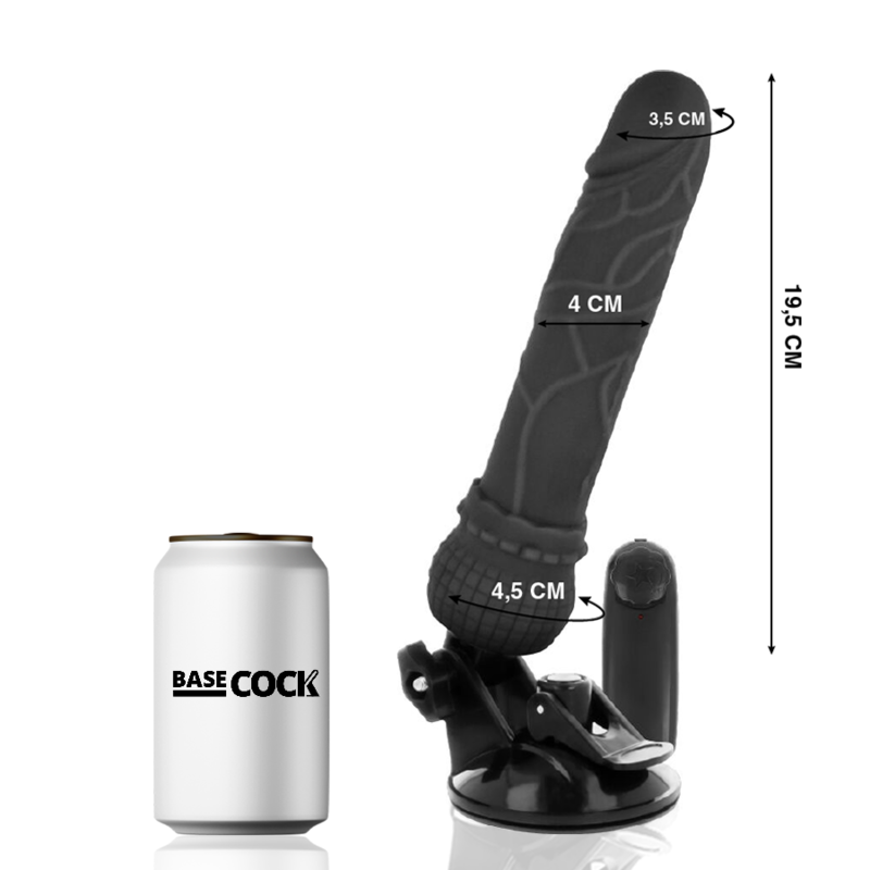Dildo Realistico Vibrante con Telecomando Basecock — 19.5 cm