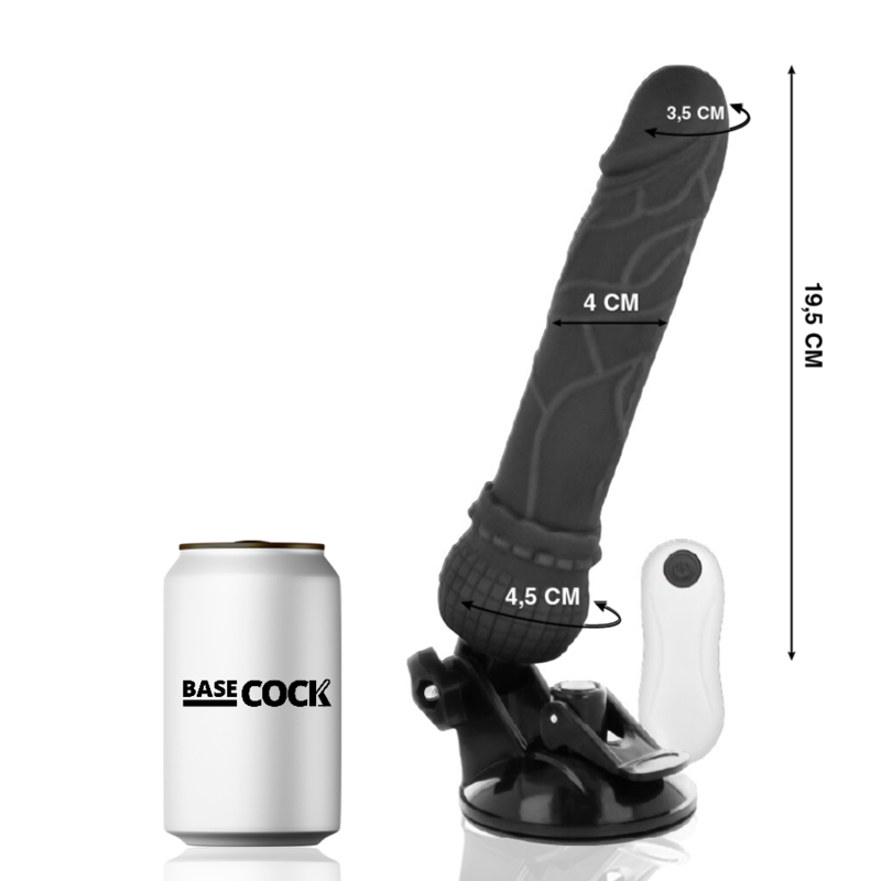 Dildo Realistico Vibrante con Telecomando Basecock — 19.5 cm