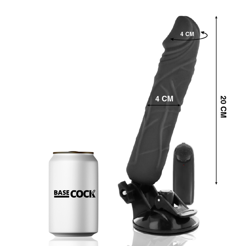 Dildo Realistico Vibrante con Telecomando Basecock — 20 cm