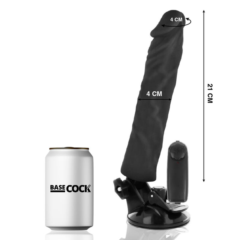 Dildo Realistico Vibrante con Telecomando Basecock — 21 cm