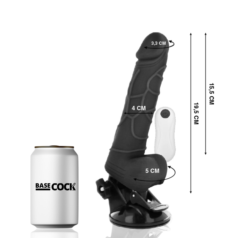 Dildo Realistico Vibrante Basecock — Telecomando, 19.5 cm