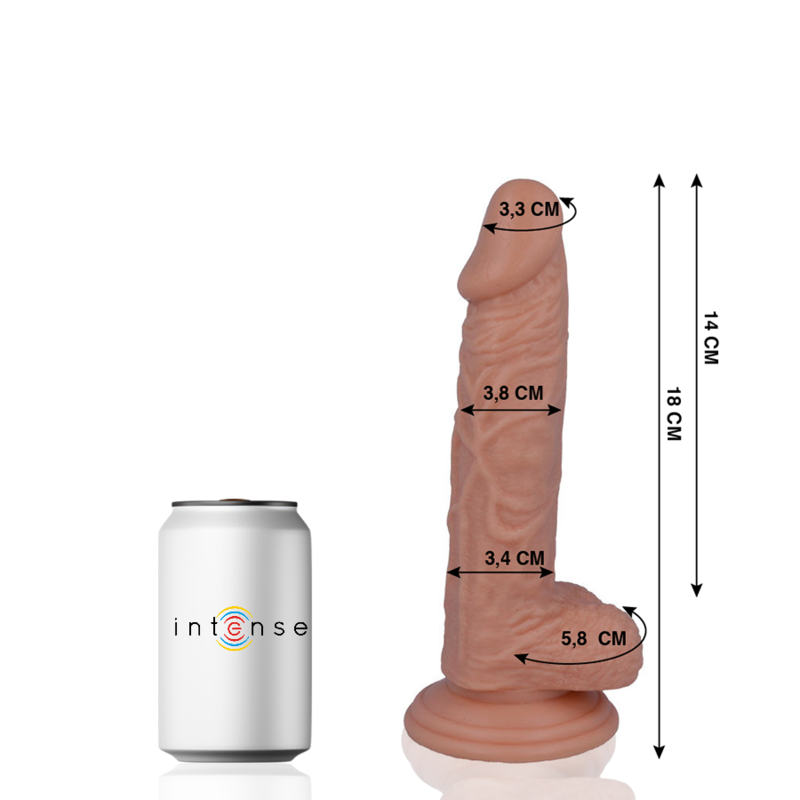 Dildo Realistico Mr. Intense — 18 cm x 3,8 cm