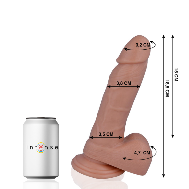 Dildo Realistico Mr. Intense 14 — 18.5 cm, Flessibile