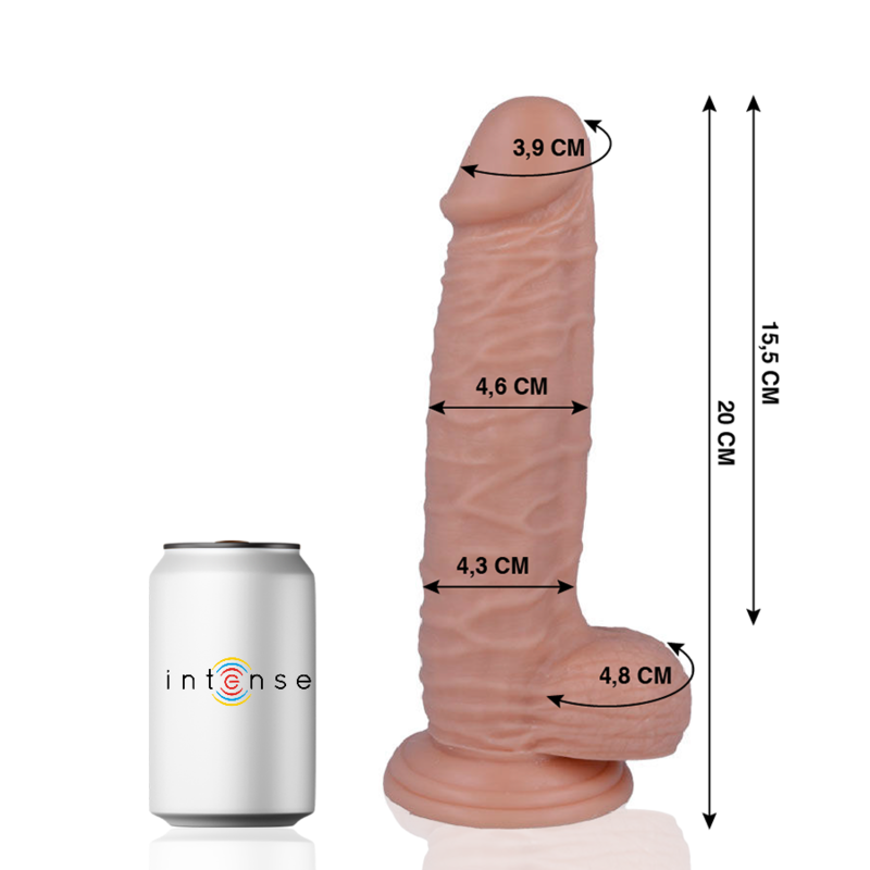 Dildo Realistico Mr. Intense — 20 cm, Gomma PVC Ipoallergenico