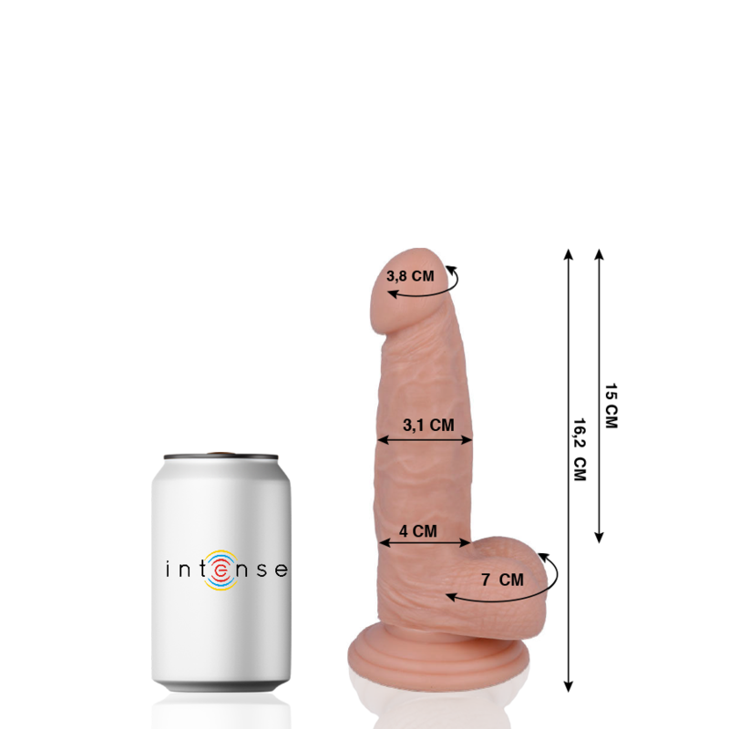 Dildo Realistico Mr. Intense 4 — 16,2 x 3,1 cm, PVC Morbido