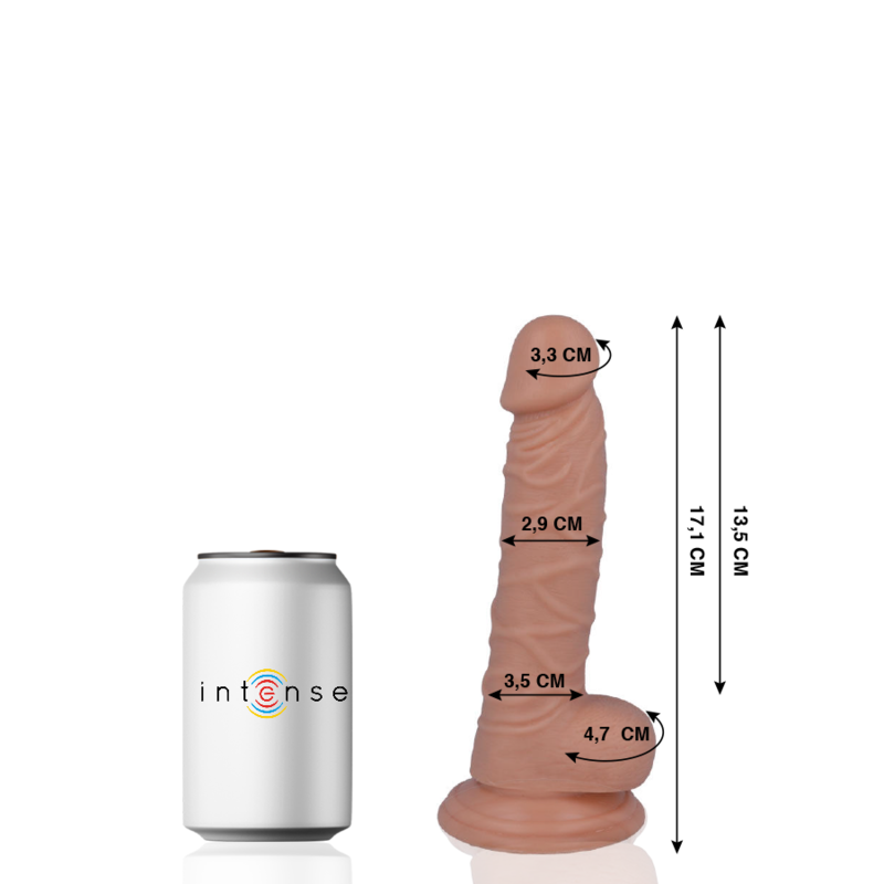 Dildo Realistico Mr. Intense 7 — 17 cm, Gomma PVC Flessibile
