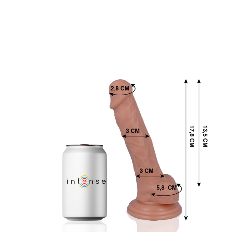 Dildo Realistico Mr. Intense 9 — 17,8 x 3 cm, PVC Flessibile