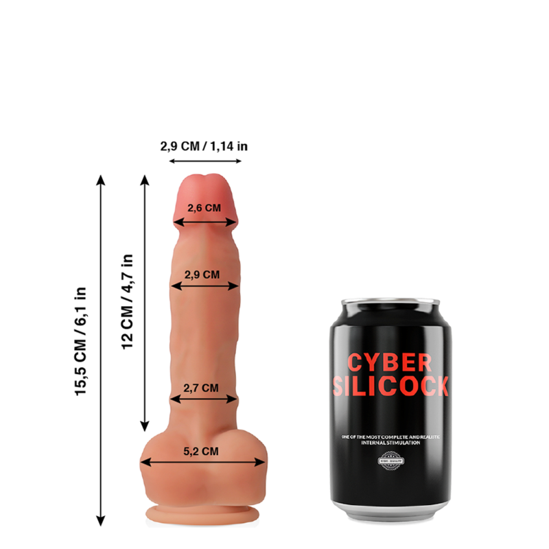 Dildo Realistico Cyber Silicock Ansel — Silicone 15,5 cm