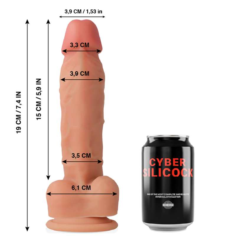 Dildo Realistico Cyber Silicock Oliver — Silicone, 19 cm