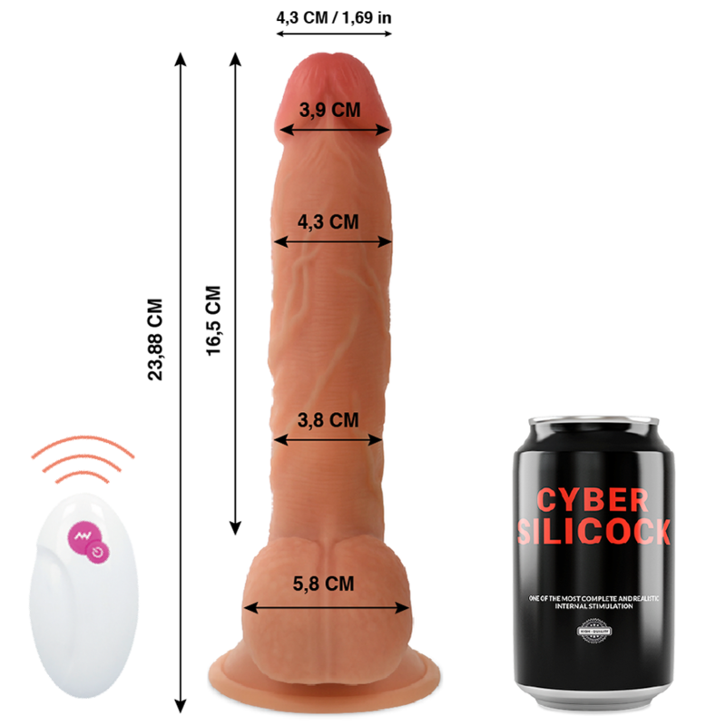 Dildo Realistico Vibrante Cyber Silicock Realistic Master — 23 cm