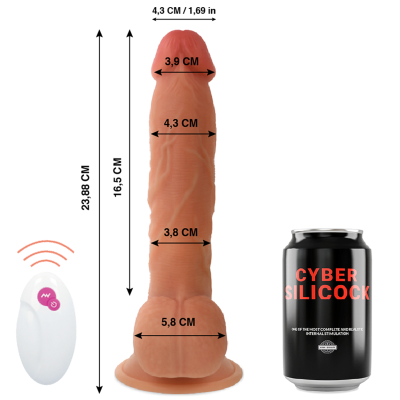 Dildo Realistico Vibrante Cyber Silicock Mr John — 24 cm
