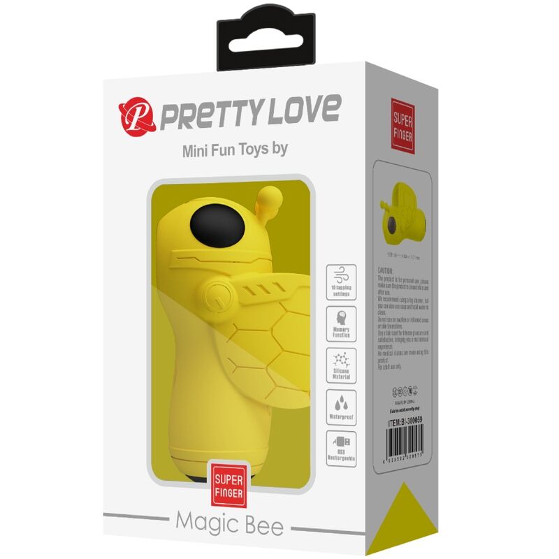 Vibratore Magic Bee Fun Toys Ricaricabile — Giallo