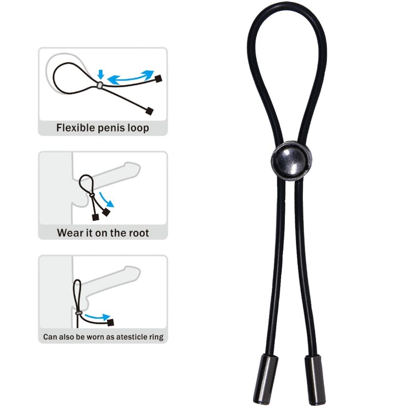 Anello Fallico con Laccio Regolabile Pretty Love — Stimola Testicoli