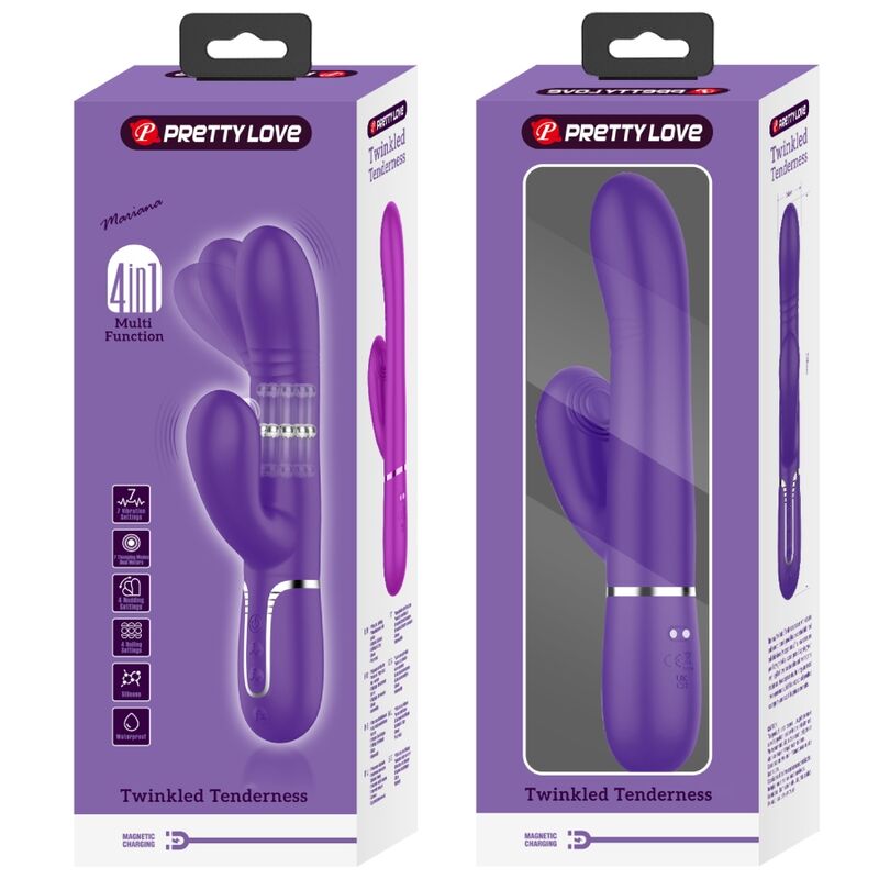 Vibratore Rabbit Punto G Pretty Love Flirtation — 7 Modalità, Viola