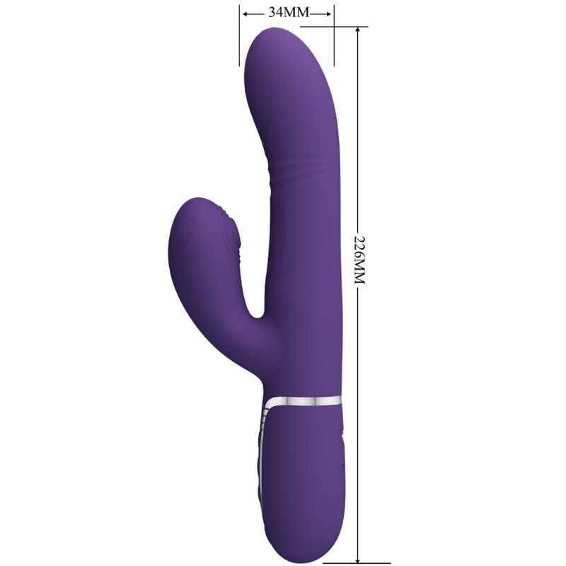Vibratore Rabbit Punto G Pretty Love Flirtation — 7 Modalità, Viola