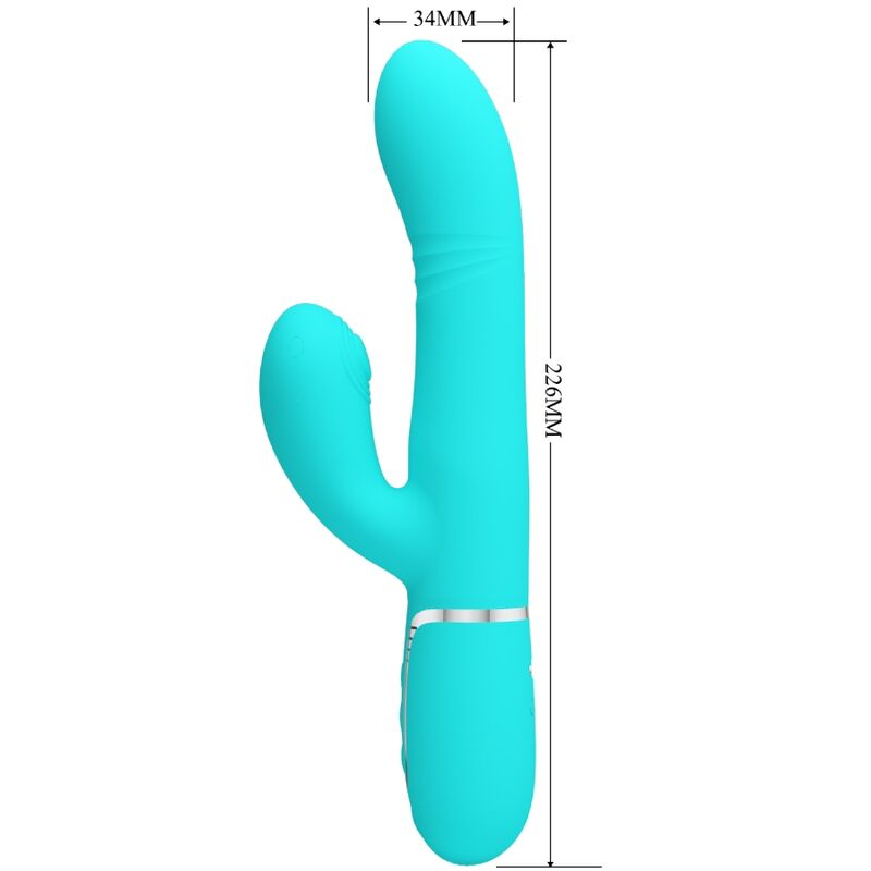 Vibratore Rabbit Punto G Pretty Love — 7 Modalità, Verde Acqua