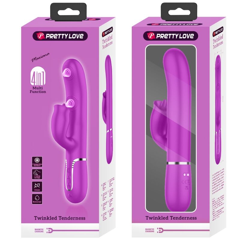 Vibratore Rabbit con Licking Pretty Love Flirtation — 7 Modalità