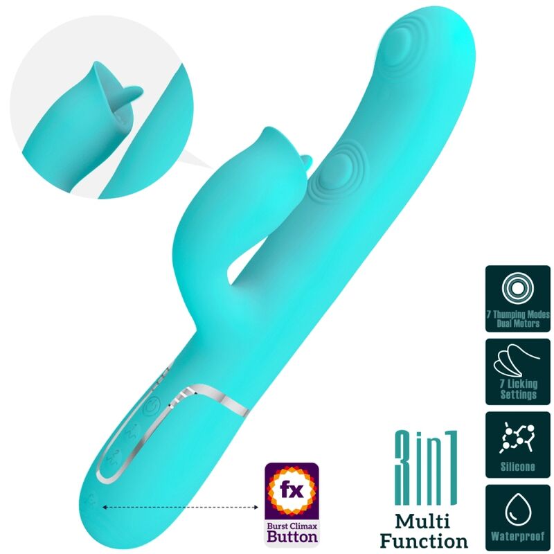 Vibratore Rabbit Pretty Love Flirtation — 7 Modalità, Verde Acqua