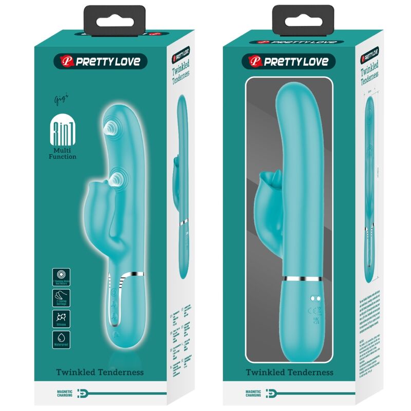 Vibratore Rabbit Pretty Love Flirtation — 7 Modalità, Verde Acqua