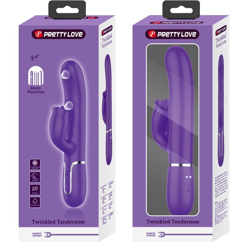 Vibratore Rabbit con Lingua Pretty Love — 7 Modalità