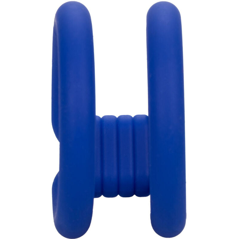 Anello Fallico Doppio Calexotics Admiral — Silicone, Blu