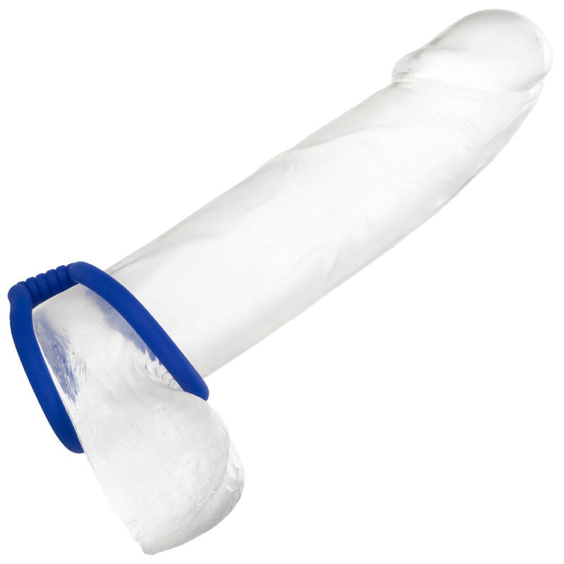 Anello Fallico Doppio Calexotics Admiral — Silicone, Blu