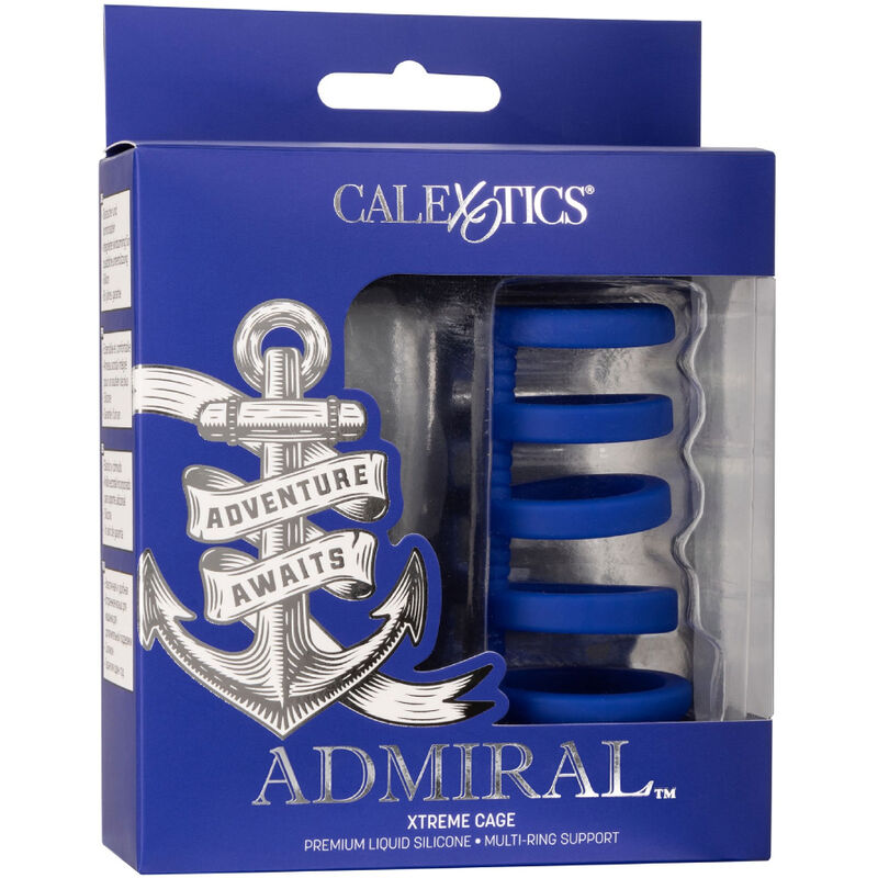 Guaina Fallica Vibrante Calexotics Admiral Xtreme — Blu