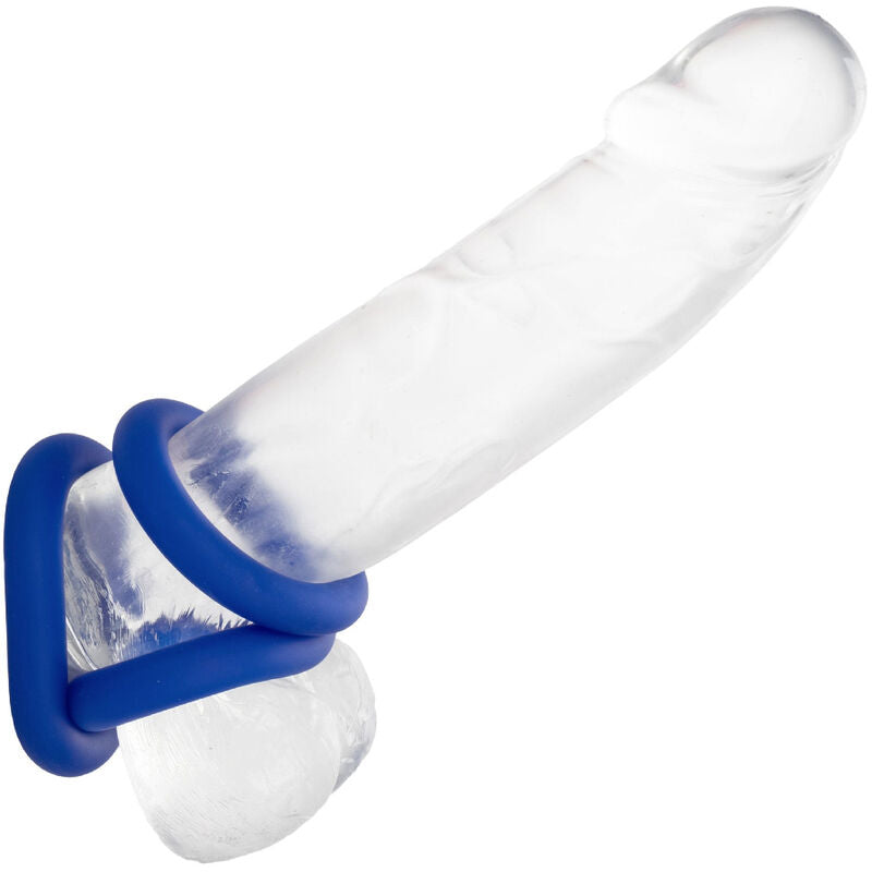 Set Anelli Fallici Calexotics Admiral — Silicone, 3 Misure, Blu