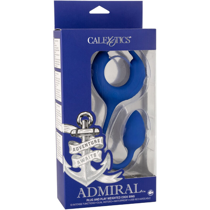 Anello Fallico Vibrante Calexotics Admiral — Peso, Blu