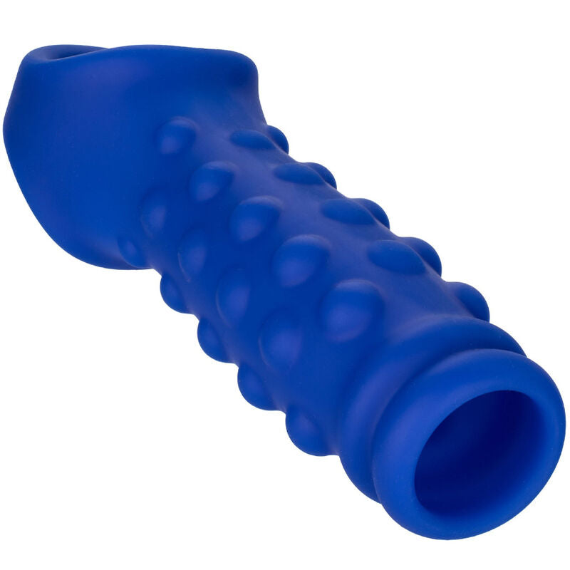 Guaina Fallica con Perline Calexotics Admiral — Silicone, Blu
