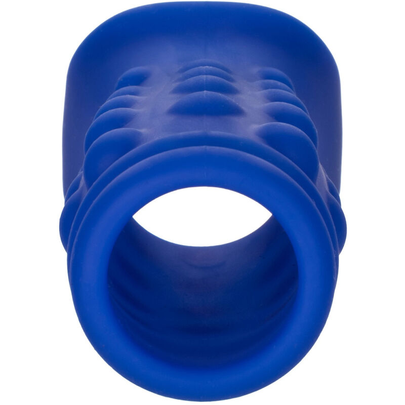 Guaina Fallica con Perline Calexotics Admiral — Silicone, Blu